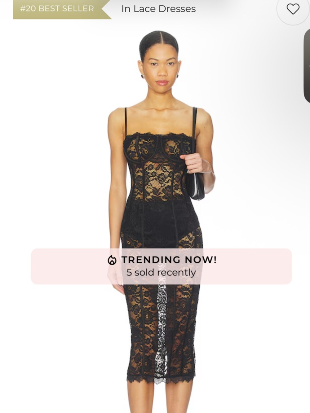 More to Come Esme Corset Midi Dress size XS in Black